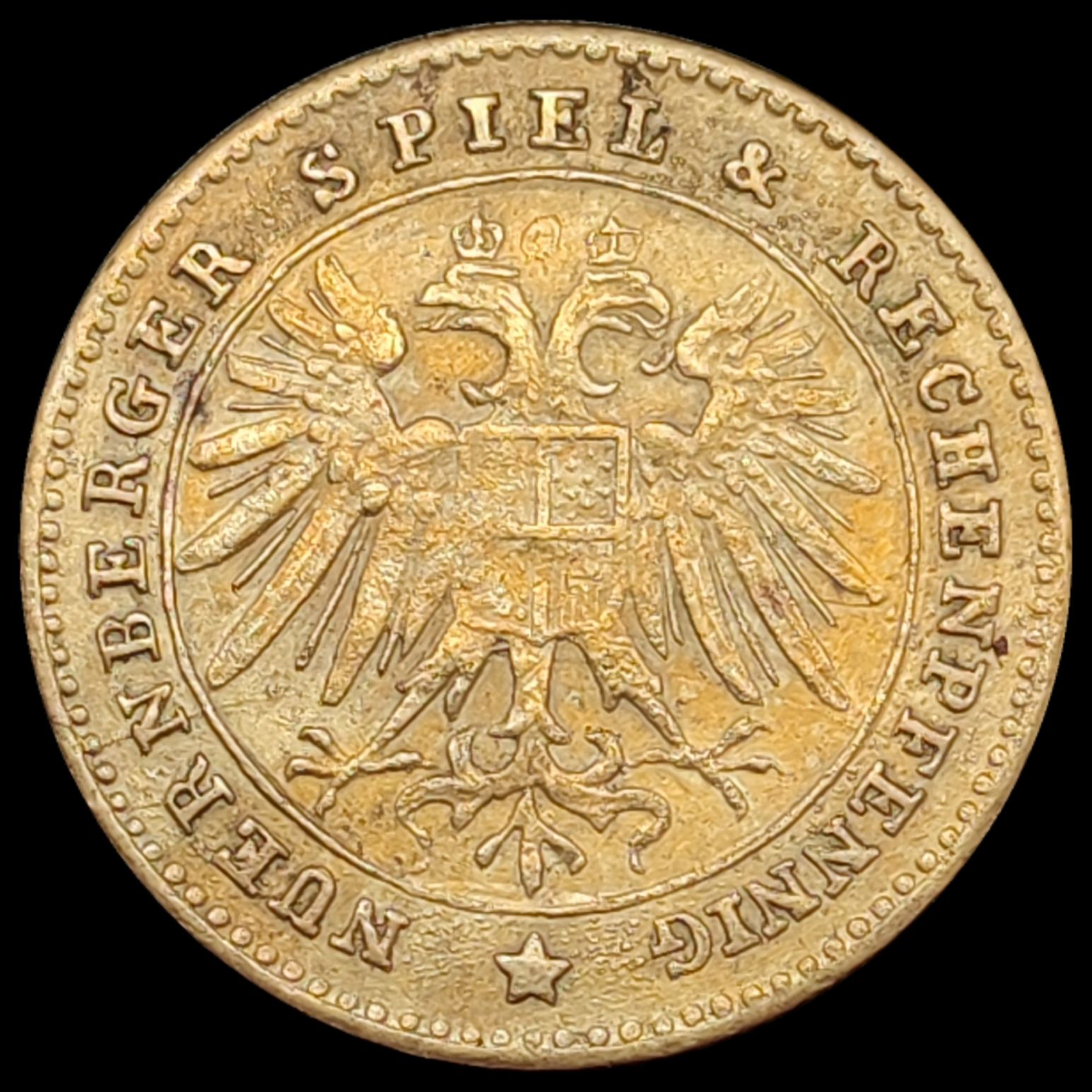 Counter-Token---Franz-Joseph-N�rnberger-Spiel-Rechenpfennig-1855-1860-Germany